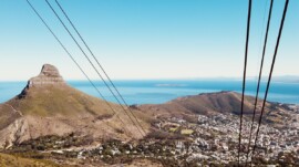 Cable way from the top of Table Mountain Cable way from the top of Table Mountain